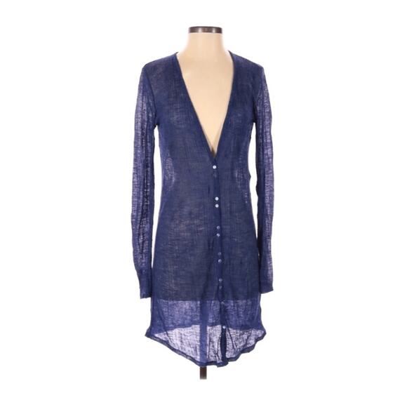 Eileen Fisher sheer long sleeve cardigan sweater - Picture 1 of 6